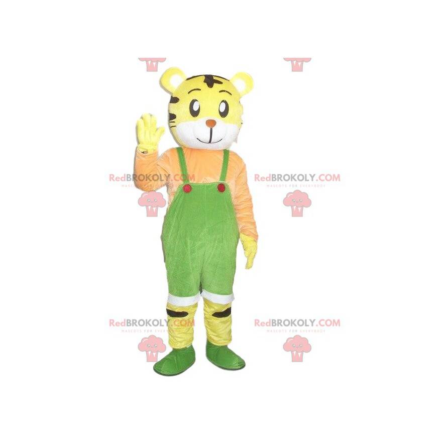 Yellow tiger mascot. Tiger costume. Tiger costume -