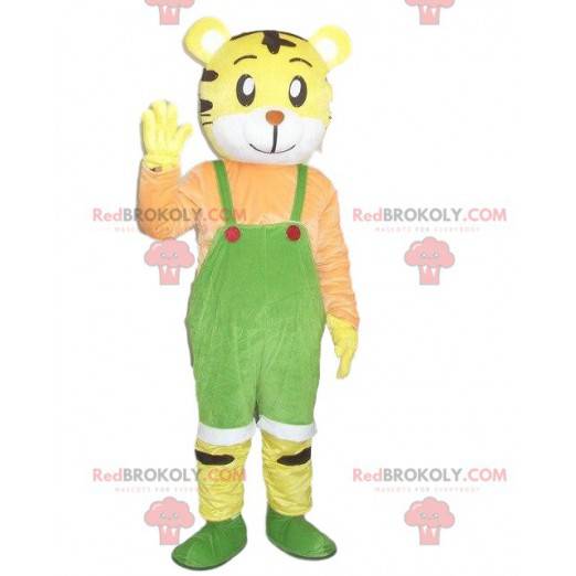 Yellow tiger mascot. Tiger costume. Tiger costume -