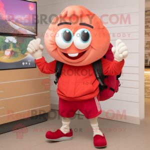 Red Oyster mascotte kostuum...