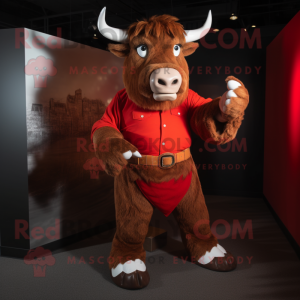 Red Buffalo maskot kostume...