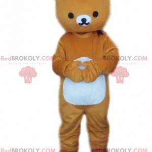 Mascotte d'ours brun, costume de nounours, déguisement ours -
