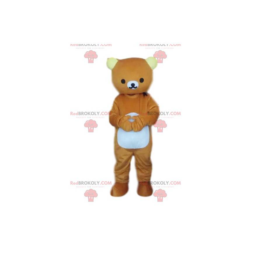 Mascotte d'ours brun, costume de nounours, déguisement ours -