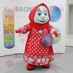 nan Shakshuka mascot costume character dressed with a Midi Dress and Coin purses