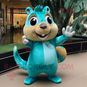 Turquoise Chipmunk mascotte...