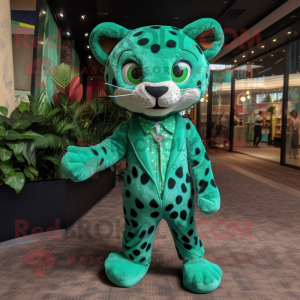 Grön Jaguar- maskotdräkt...