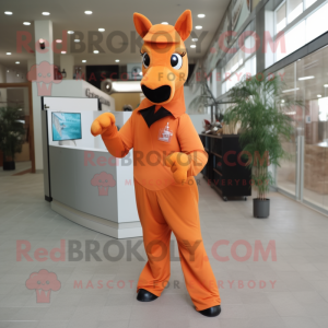 Orange Mare maskot kostume...