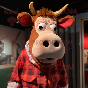 Red Jersey Cow maskot...