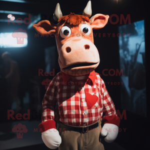 Red Jersey Cow maskot...
