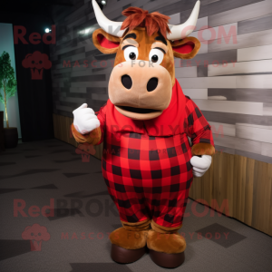 Red Jersey Cow mascotte...