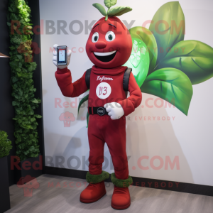 Red Beanstalk maskot drakt...