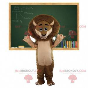 Brown lion mascot. Brown lion costume. Alex costume -