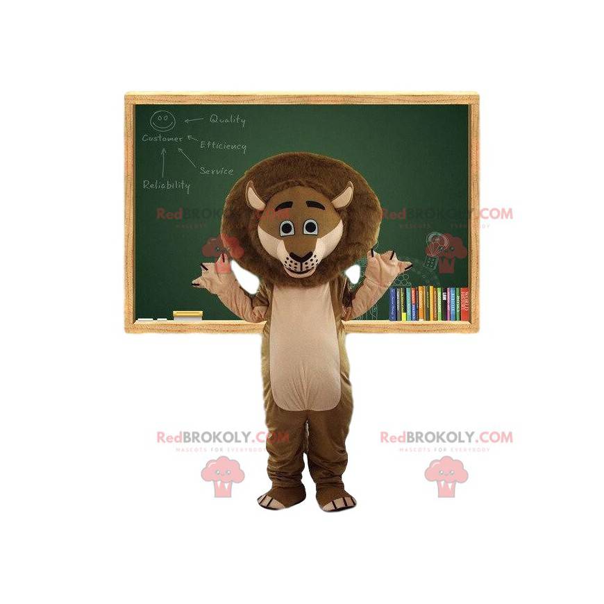 Brown lion mascot. Brown lion costume. Alex costume -