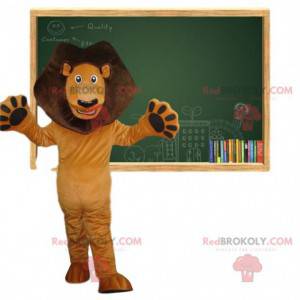 Mascota del león marrón. Disfraz de Alex león. Disfraz de Simba