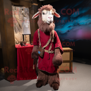 Maroon Angora Goat mascotte...