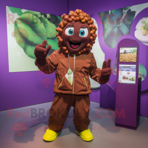 Brun Grape maskot drakt...