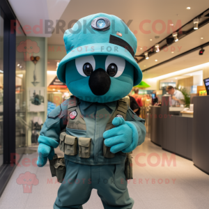 Teal Para Commando mascotte...