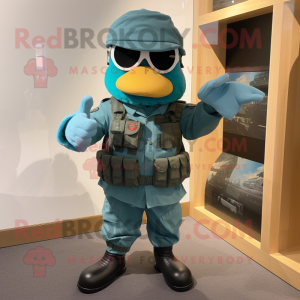 Teal Para Commando mascotte...