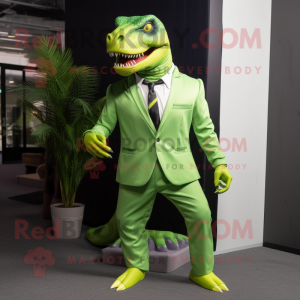 Lime Green T Rex maskot...