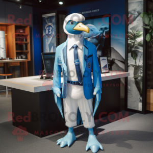 Blauer Albatros Maskottchen...