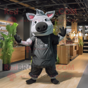 Black Pig mascotte kostuum...