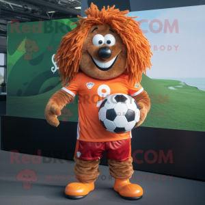 Rost Fotboll maskot kostym...