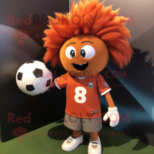 Rost Fotboll maskot kostym...