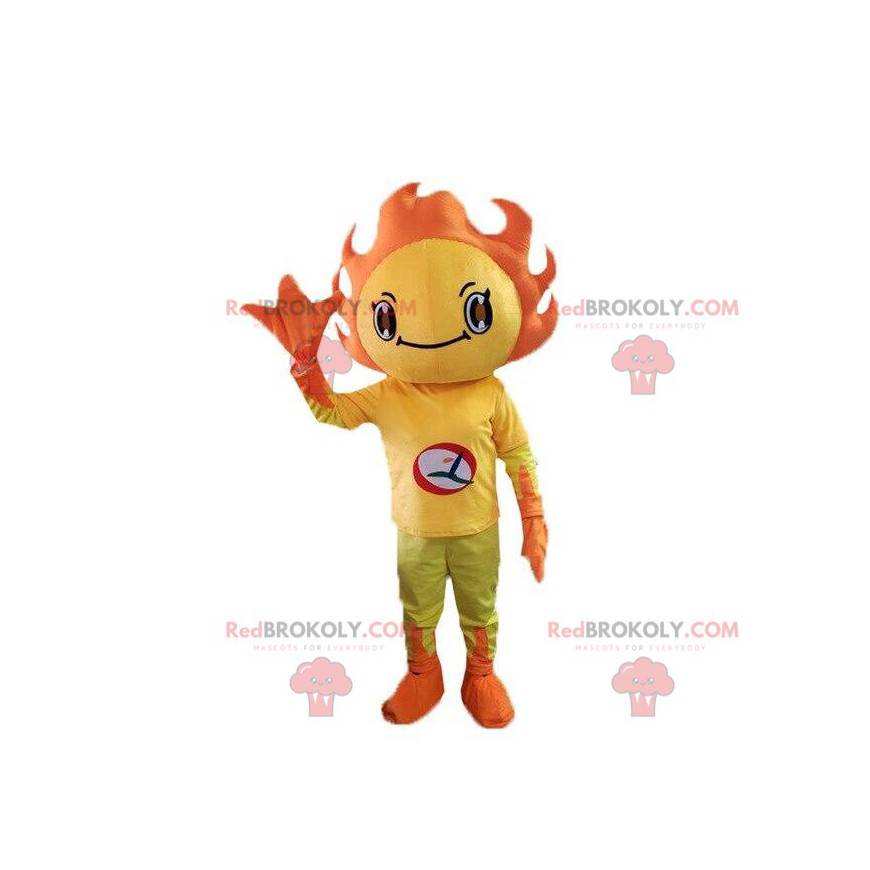 Gul och orange soldräktmaskot. Sommardräkt - Redbrokoly.com Gul och orange soldräktmaskot. Sommardräkt - Redbrokoly.com
