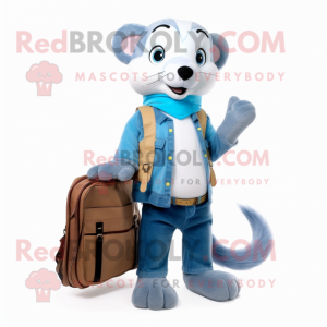 Sky Blue Ferret mascotte...