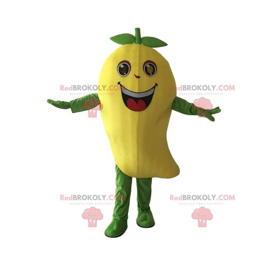 Mascotte gigantische mango kostuum. Geel mango fruit kostuum -