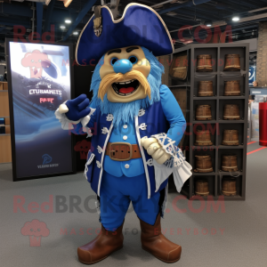 Blauer Piraten Maskottchen...