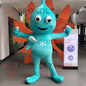 Turkis Starfish maskot...