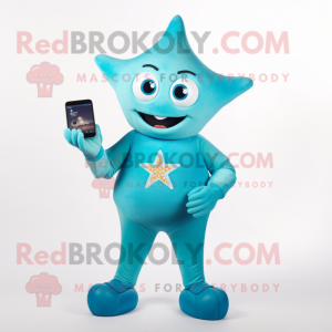 Turquoise Starfish mascotte...