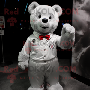 Sølv Teddy Bear maskot...
