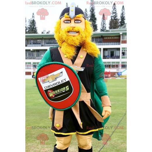 Mascotte de Viking blond avec un bouclier - Redbrokoly.com