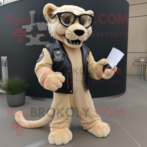 Beige Smilodon mascotte...