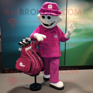 Magenta Golf Bag maskot...