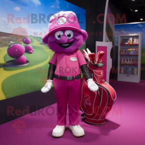 Magenta Golf Bag maskot...