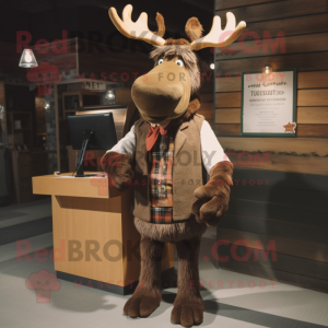 Rust Moose maskot kostym...