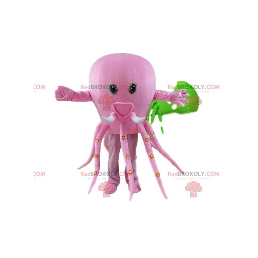Mascotte roze octopus kostuum. Octopus cosplay kostuum -