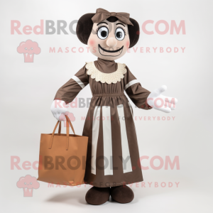 Brown Mime mascotte kostuum...