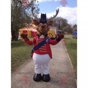 Mascotte de renne de caribou en costume de cirque -