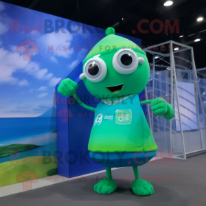 Cyan grön öl maskot kostym...