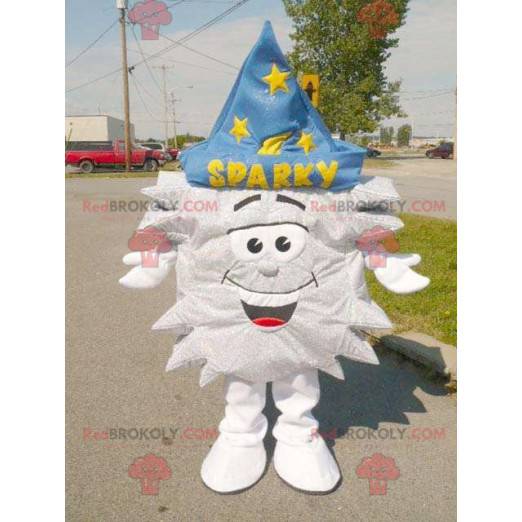 Mascota estrella de plata con sombrero de mago - Redbrokoly.com