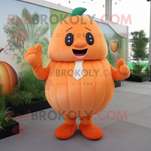 Peach Pumpkin maskot kostym...