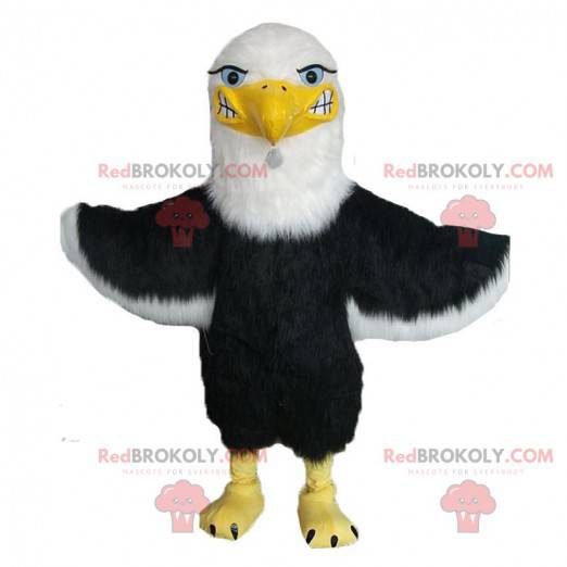 Golden Eagle-maskot, brun og hvid. Eagle kostume -