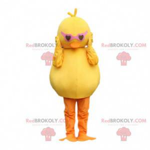 Canary mascot with glasses. Chick costume - Redbrokoly.com