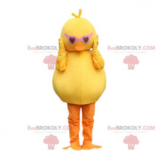 Kanarisk maskot med briller. Kylling kostume - Redbrokoly.com