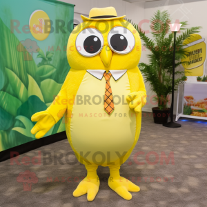 Sitrongul ugle maskot drakt...