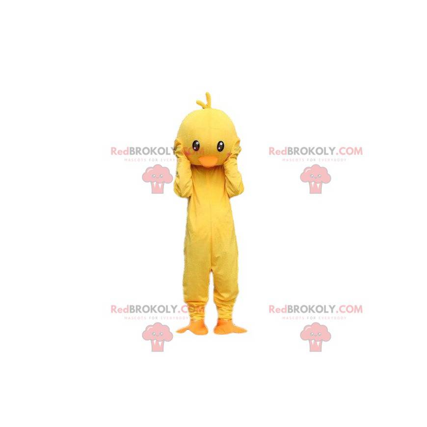 Yellow and orange chick costume. Canary mascot costume -