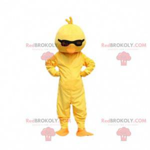 Canary mascot with dark glasses. Chick costume - Redbrokoly.com